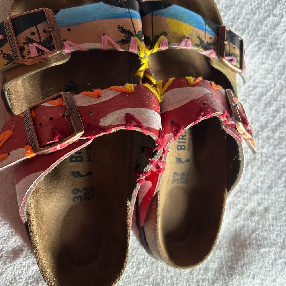 Birkenstock Deep Red Footbed Sandals - Picture 11 of 12